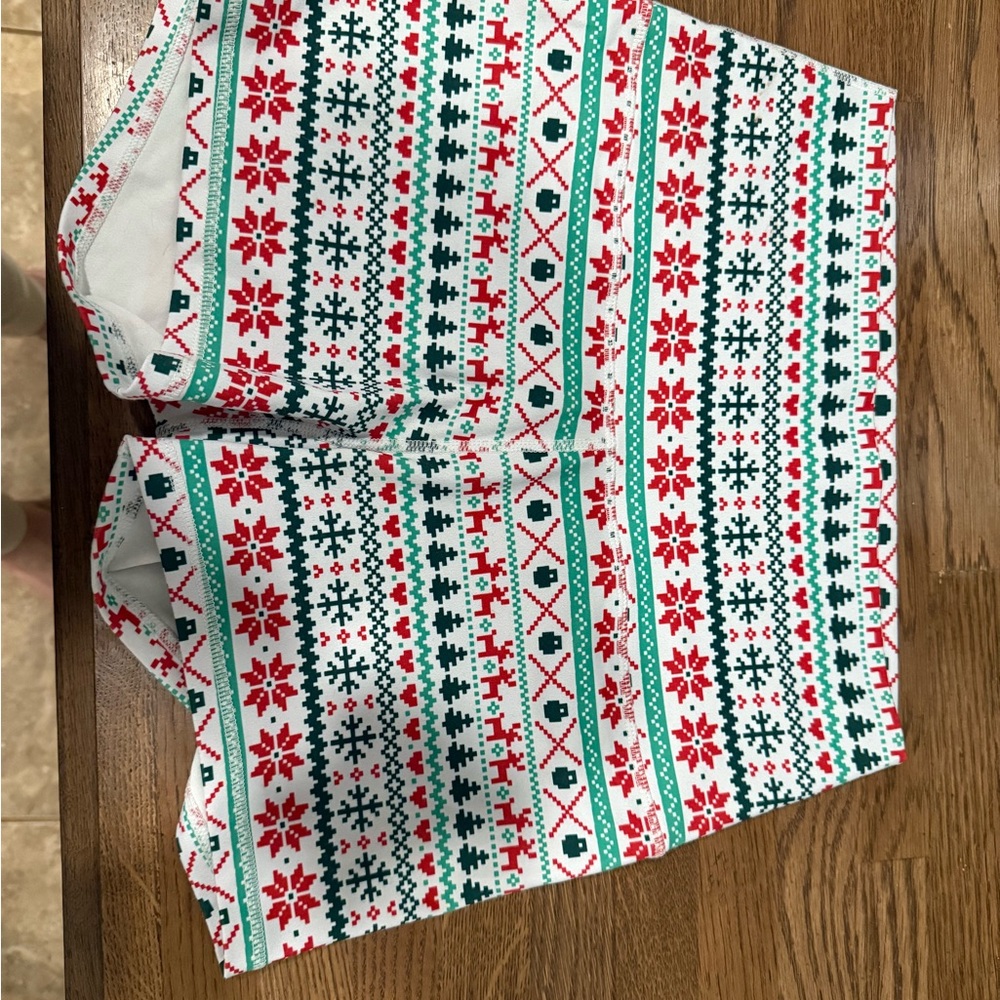 Born Primitive Festive Patterned Athletic Shorts - Red, Green, White